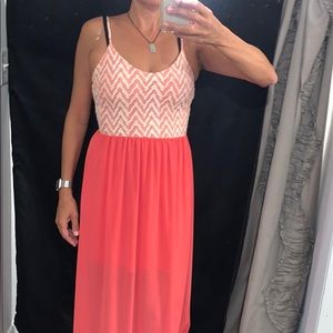 Soprano long w short slip dress xs